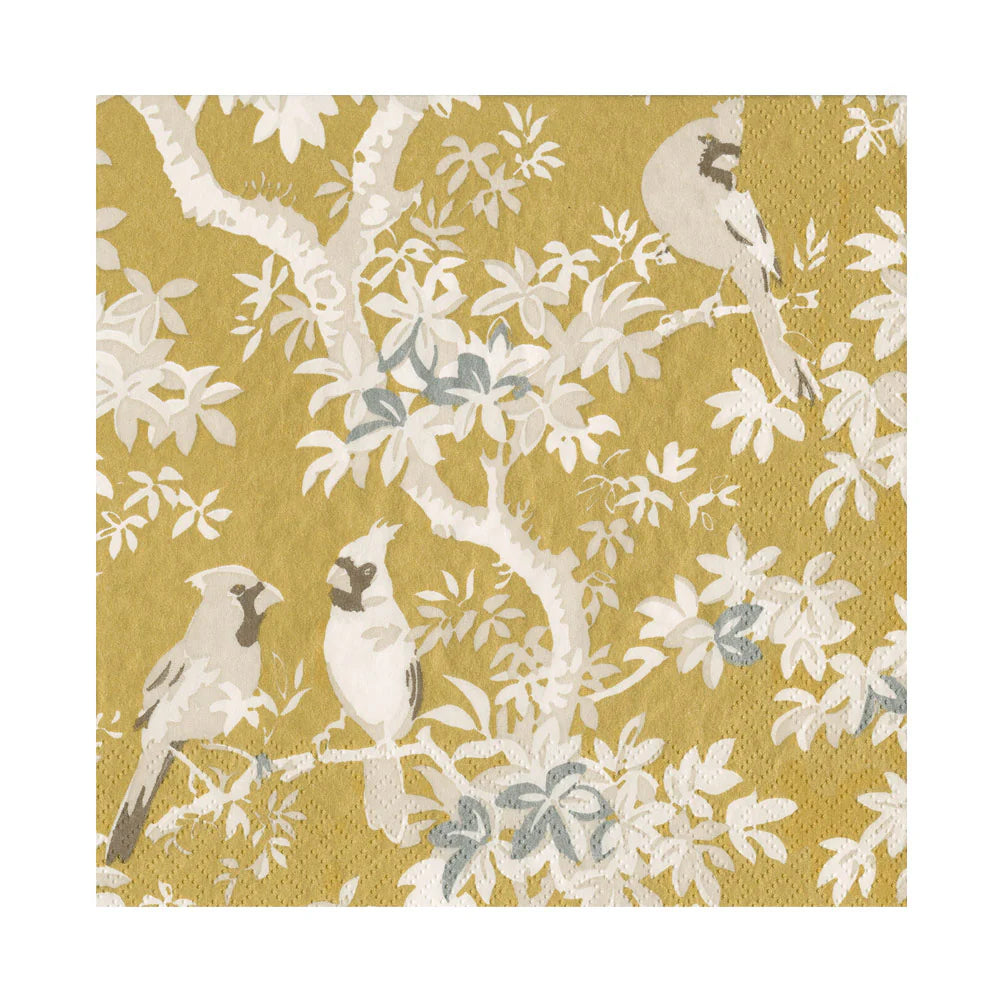 Tovaglioli da pranzo Scenic Songbirds Gold & Ivory