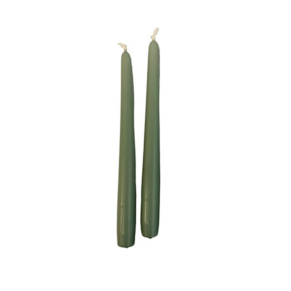 Candele coniche Ø 2,2 cm h. 30 cm 12 pezzi - grigio verde