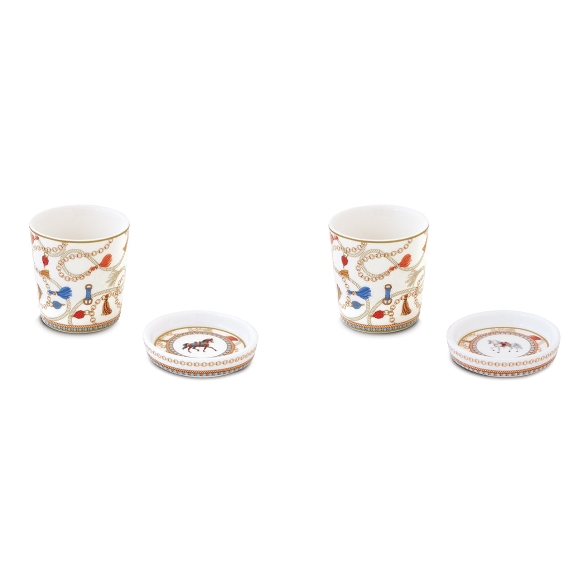 Set 2 Bicchieri con coperchio
