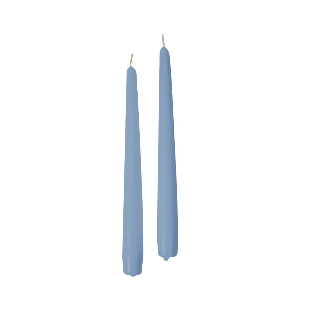Candele coniche Ø 2,2 cm h. 30 cm 12 pezzi - Dusty Blue