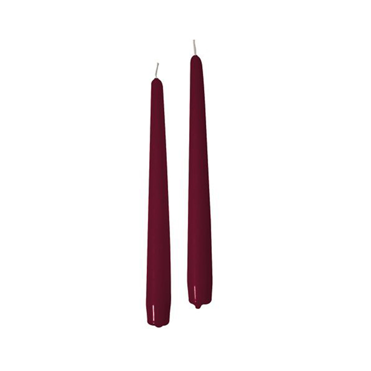 Candele coniche Ø 2,2 cm h. 30 cm 12 pezzi - Bordeaux