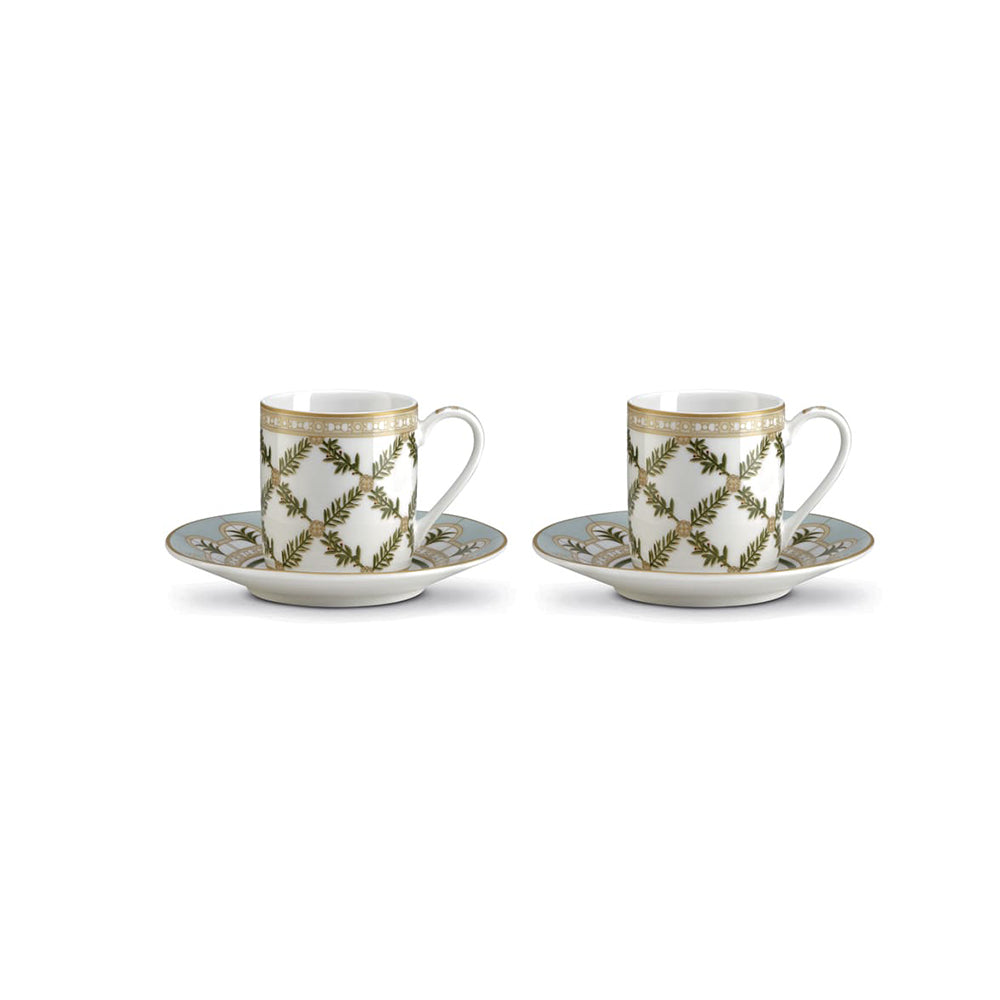 Set 2 tazzine espresso con piattino ROSITA