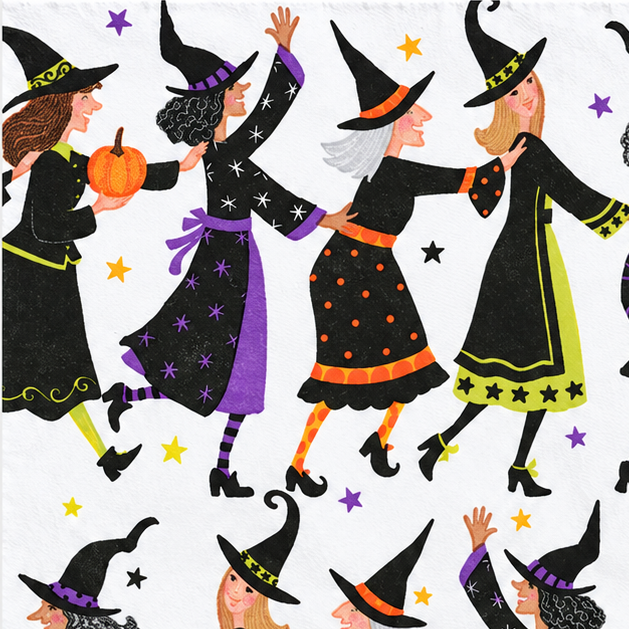 Ballo delle Streghe – Tovaglioli Halloween con Streghe