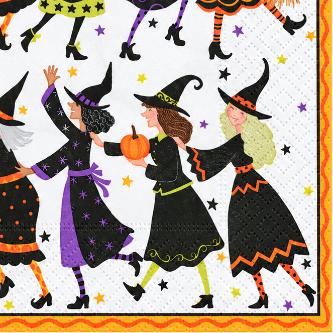 Ballo delle Streghe – Tovaglioli Halloween con Streghe