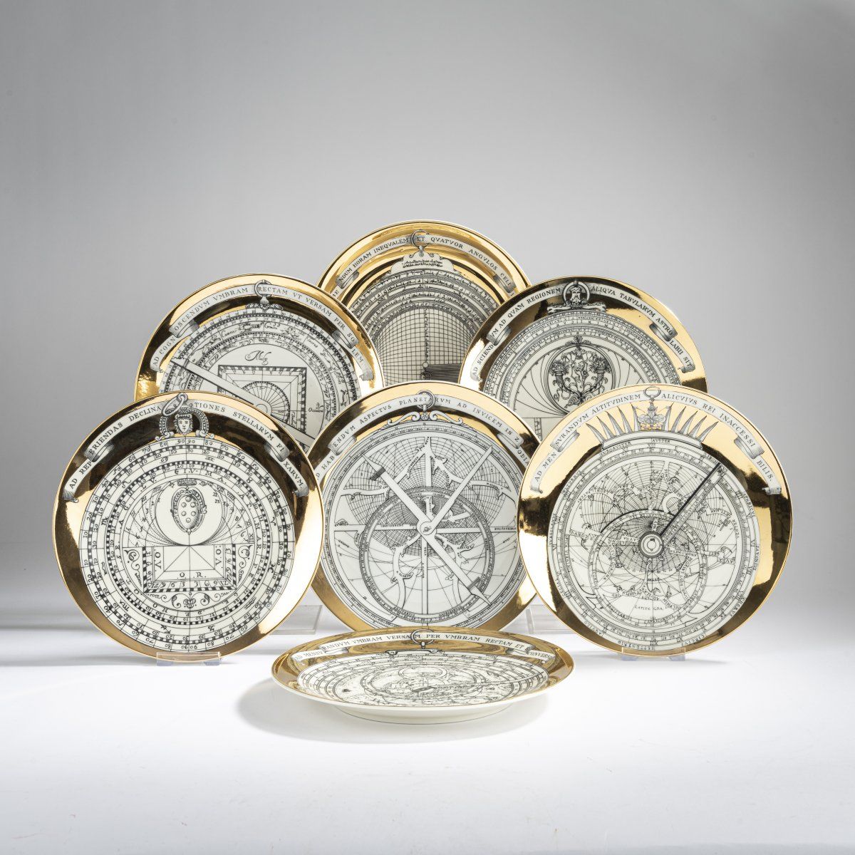 Piatti Piero Fornasetti collezione Astrolabio