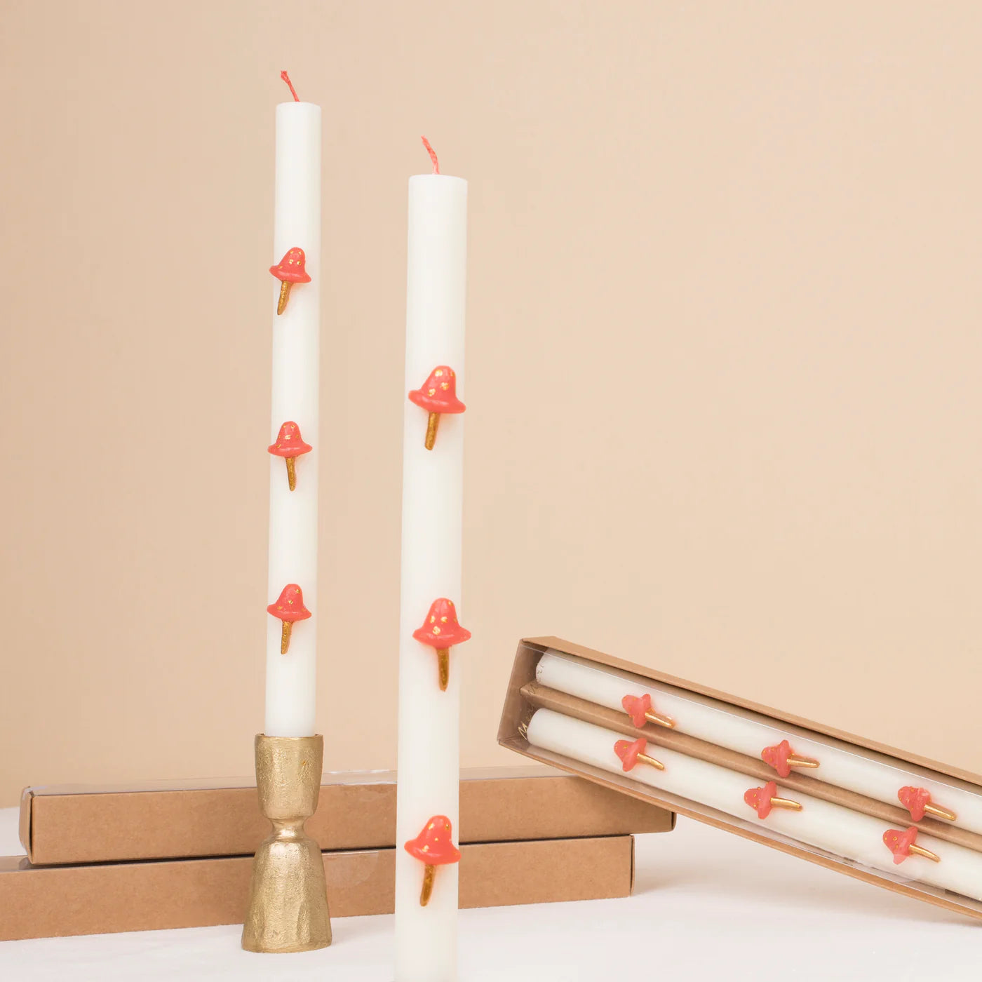 Candele da tavolo dei funghi (x 2)