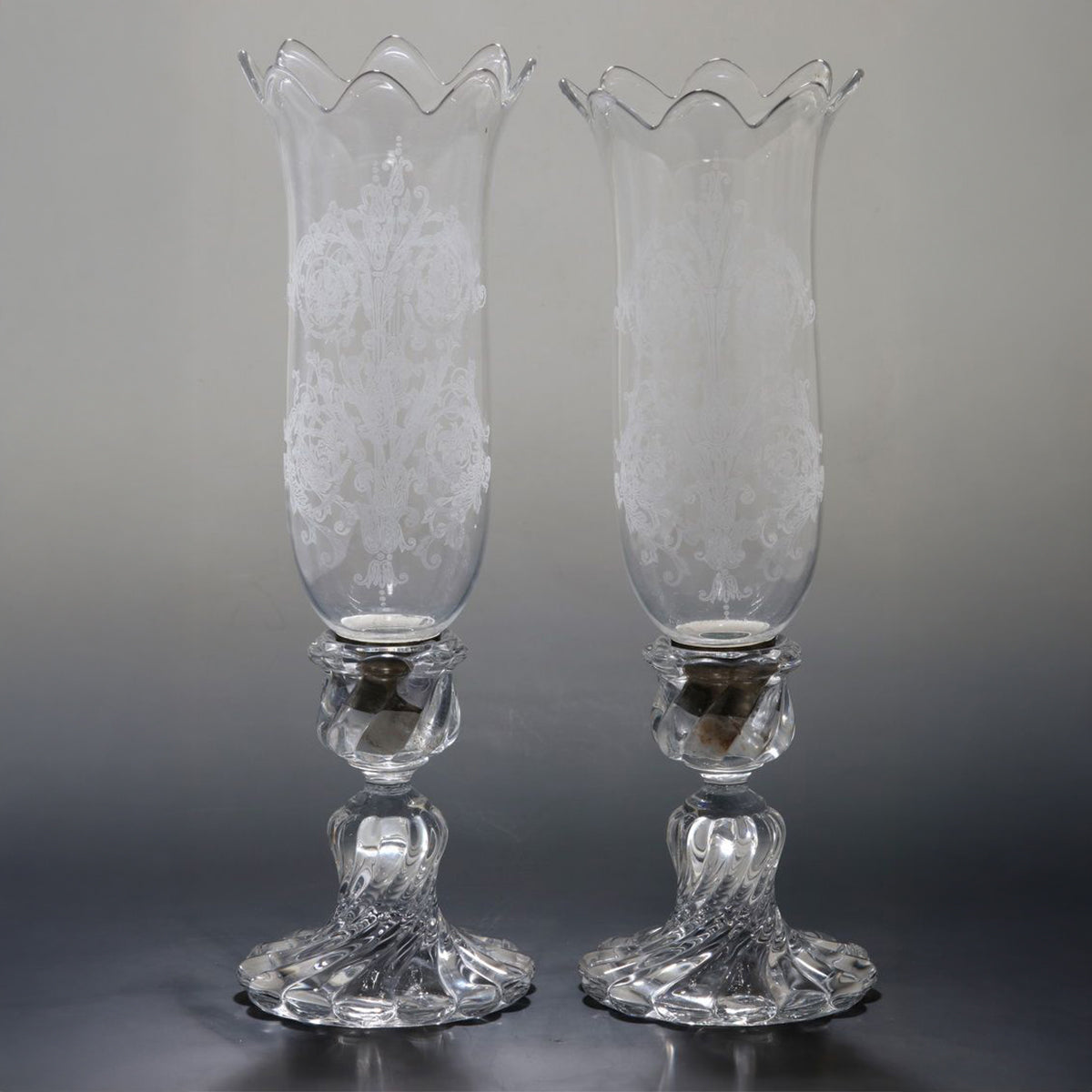 Coppia Candelieri Baccarat Bambous