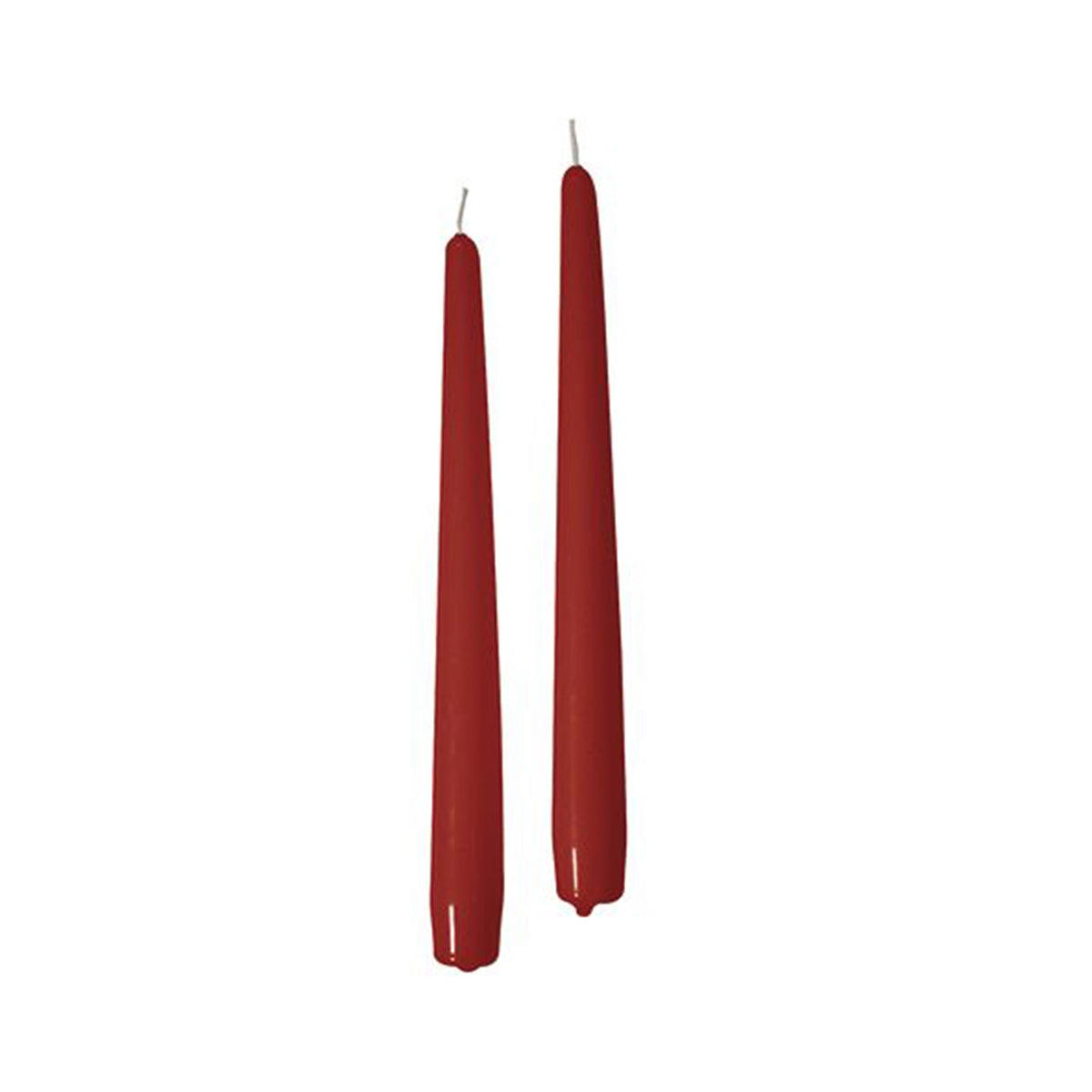 Candele coniche Ø 2,2 cm h. 30 cm 12 pezzi - Rosso