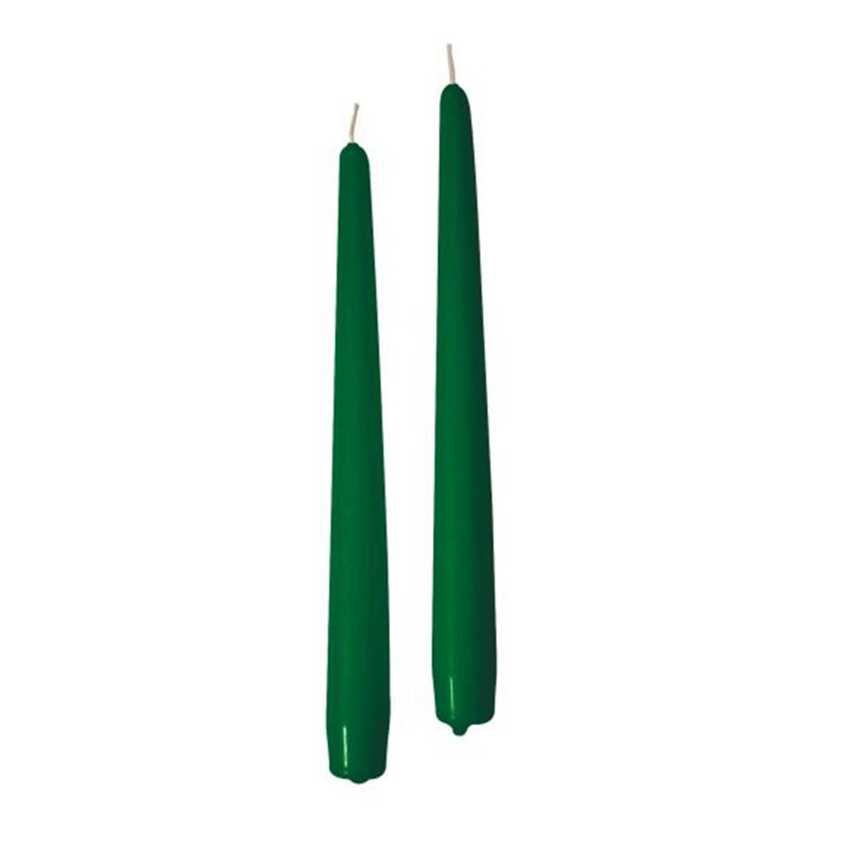Candele coniche Ø 2,2 cm h. 30 cm 12 pezzi - Verde Scuro
