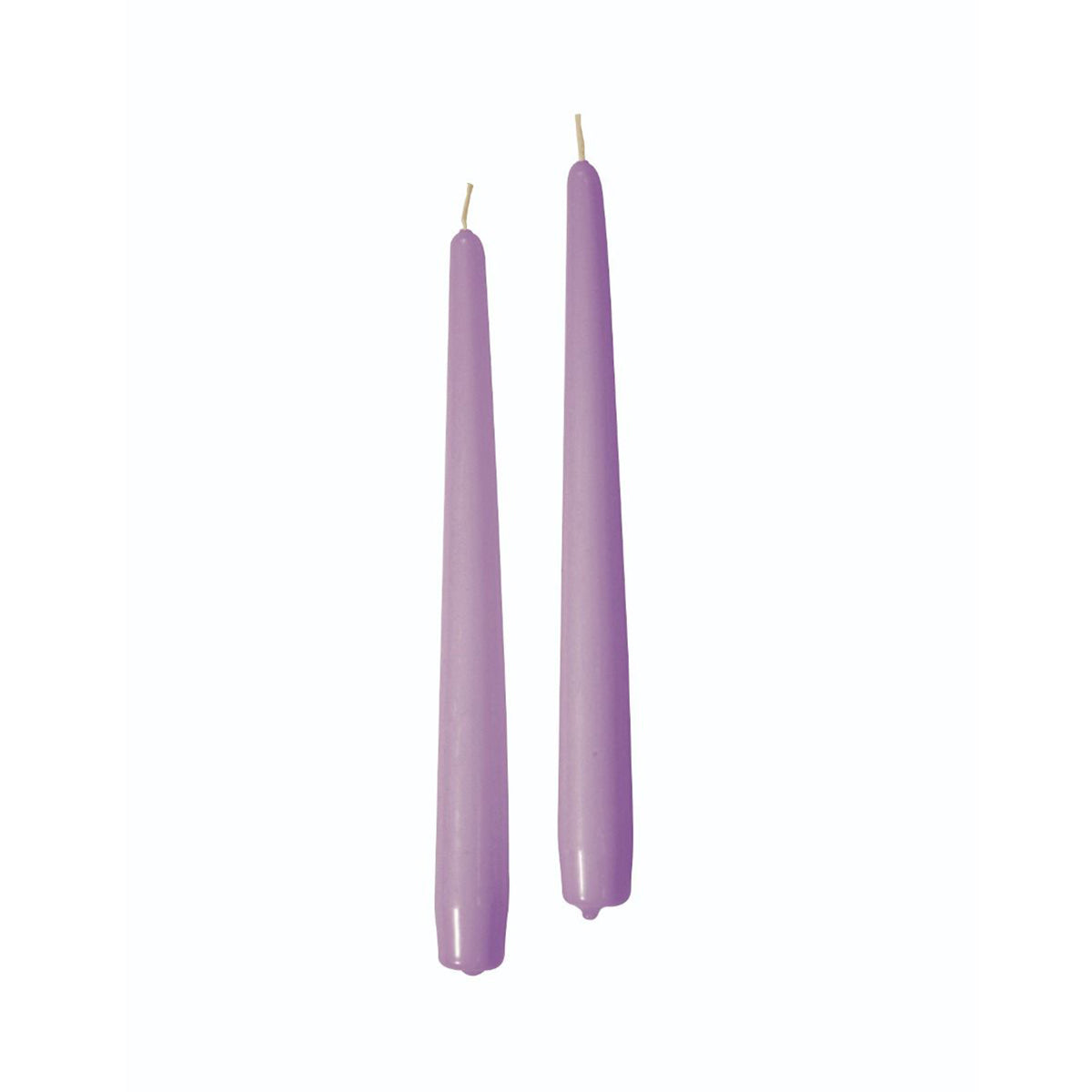 Candele coniche Ø 2,2 cm h. 30 cm 12 pezzi - Viola Polvere